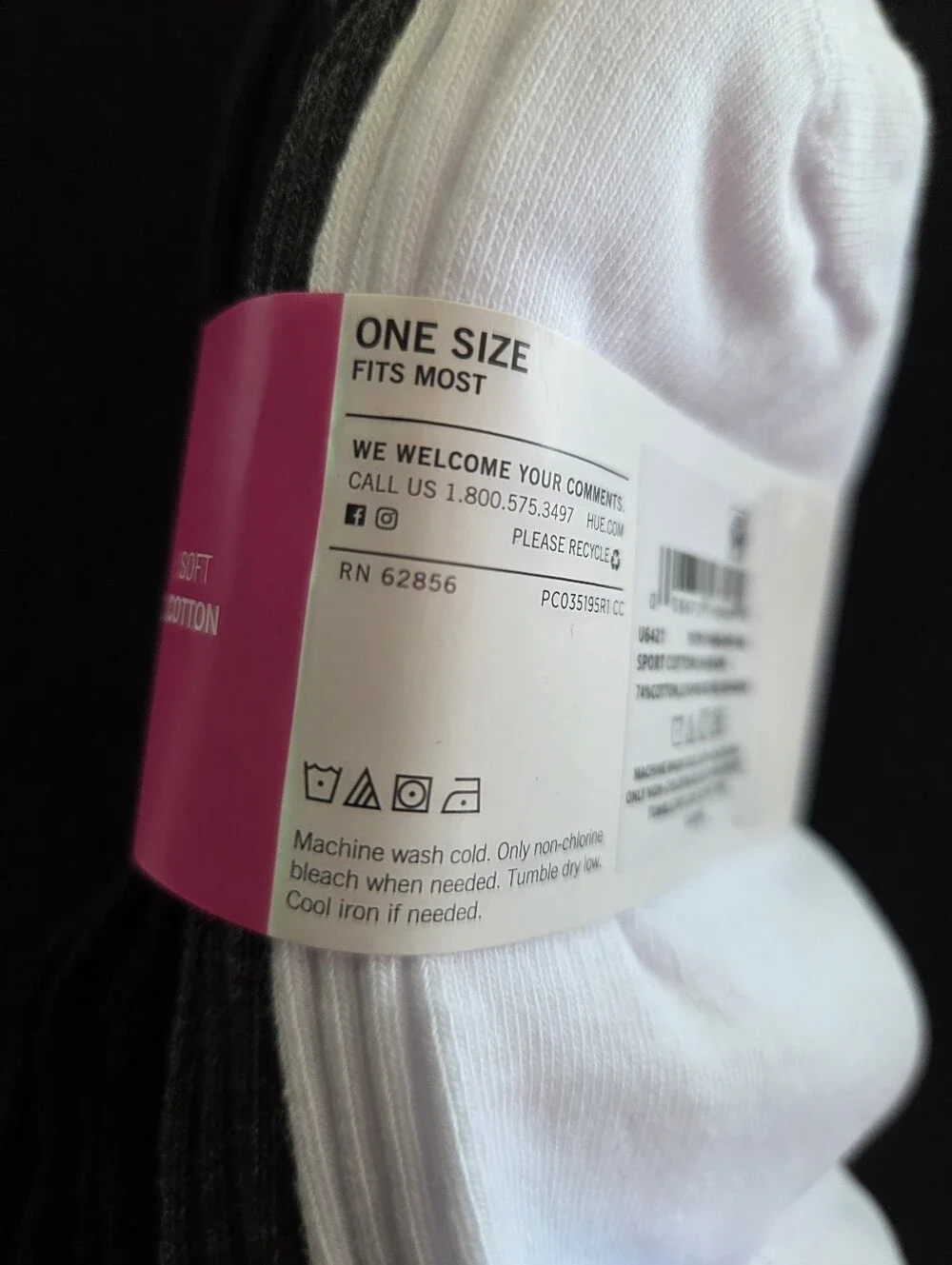 HUE Women's 6 Pack Cotton No Show Socks